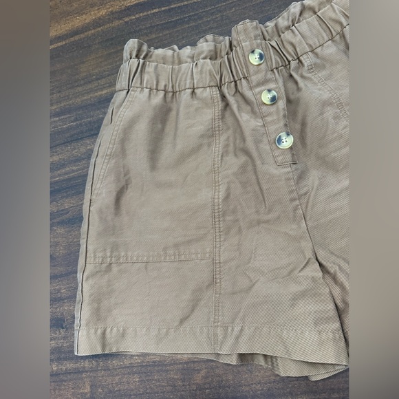 Zara High Waist Tan Women's Shorts - Picture 3 of 7
